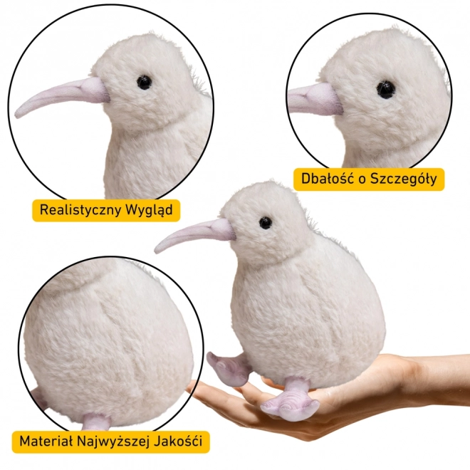 Plüsch Kiwi Vogel Kuscheltier Weiß 21cm