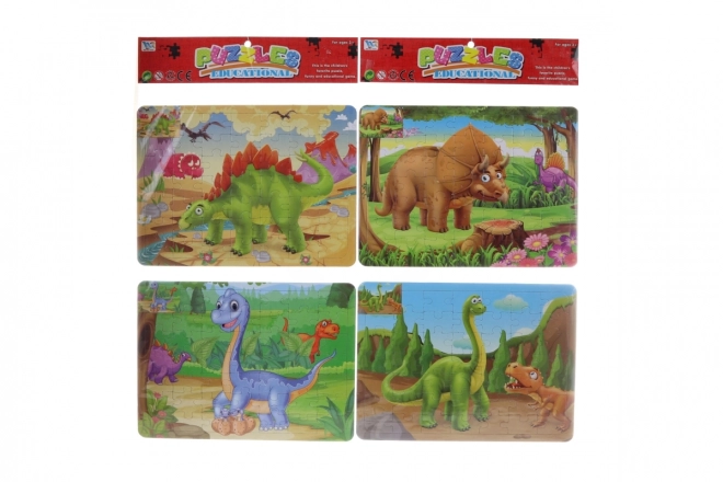 Dinosaurier Puzzle mit Ausmalbild