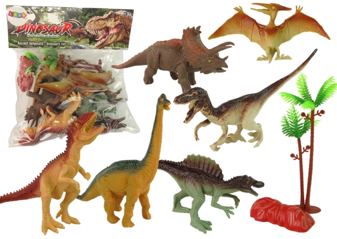 Dinosaurier Figuren Set mit Zubehör 8-teilig