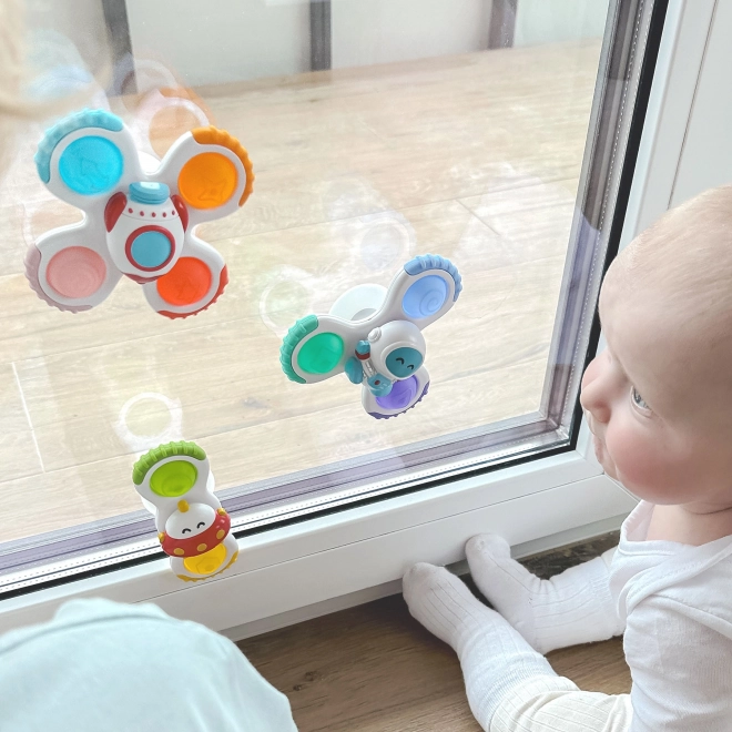 Woopie Baby Spinner Sensorikspielzeug Rakete Alien Ufo 3 Stück