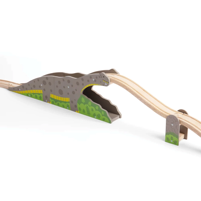 Dinosaurierbrücke mit Durchfahrt und Überfahrt