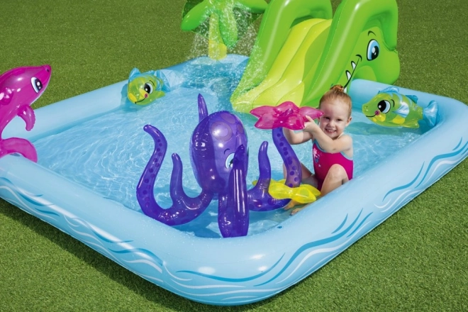 Bestway Garten Spielplatz Fantastisches Aquarium mit Rutsche