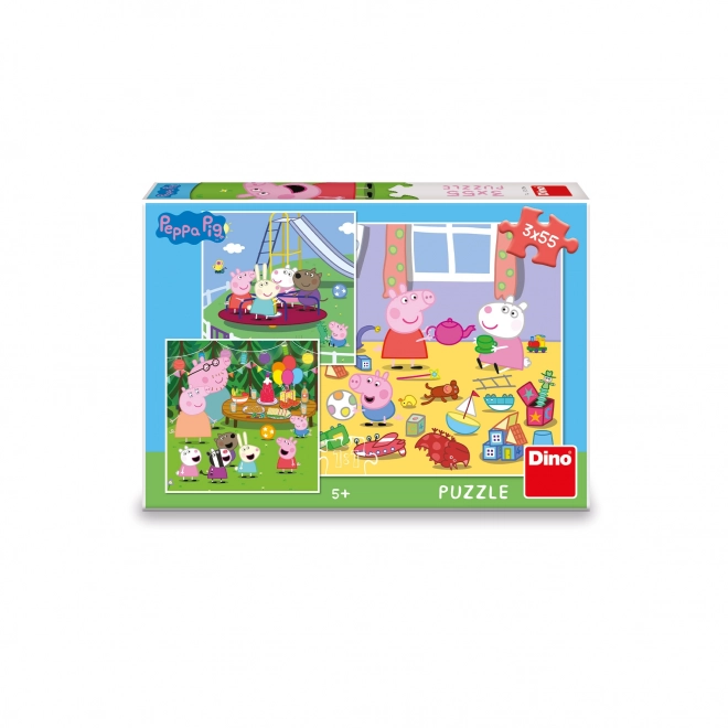 Dinosaurier Puzzle Peppa Wutz im Urlaub