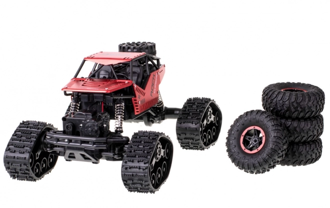 Zuverlässiges RC-Geländewagen 4x4 in Schwarz – Rot