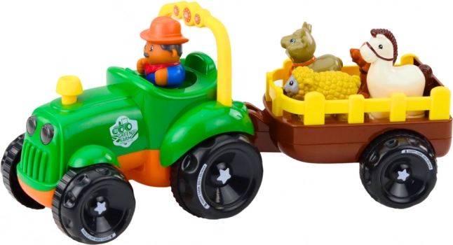 Interaktiver Traktor mit Tieren
