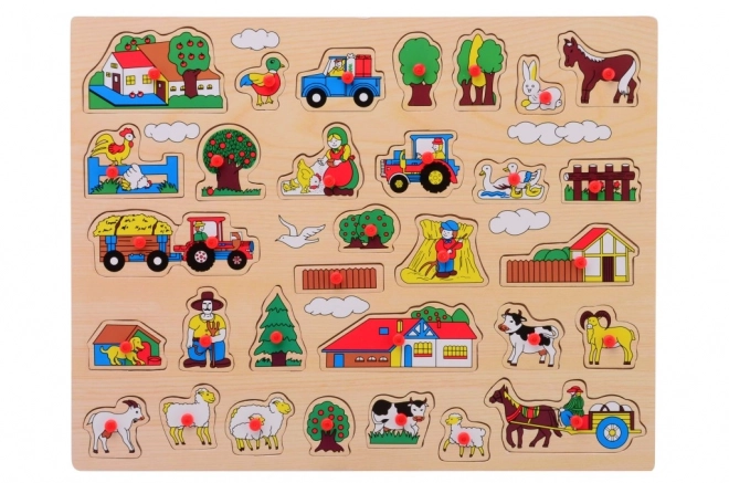Großes Holzpuzzle mit Griff