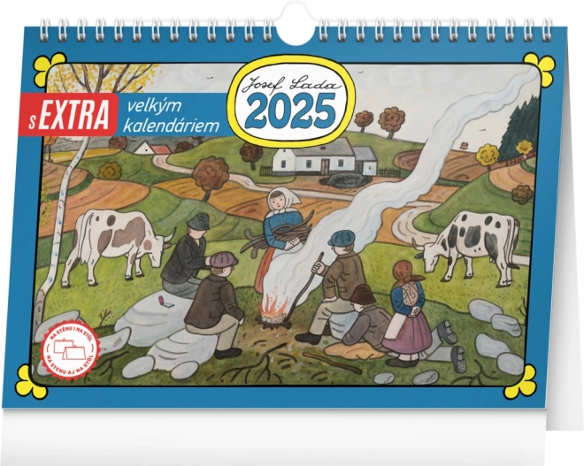 Tischkalender Josef Lada mit extra großem Kalendarium 2025