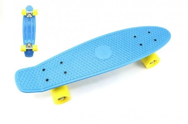 Pennyboard Skateboard 60cm Blau Gelb – Blau, gelbe Räder