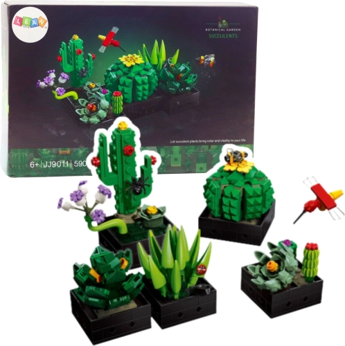 Konstruktions-Bauset Kakteen und Blumen, 590 Teile