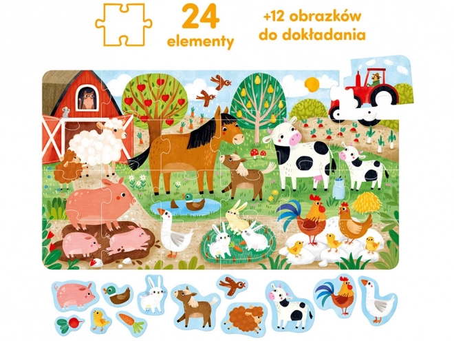 Fröhliche Bauernhof-Puzzle - 24 Teile