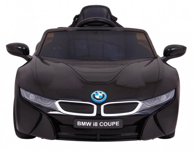 BMW I8 Liftbatterie-Auto Schwarz + Fernbedienung + langsamer Start + 3-Punkt-Gurte + MP3 USB + LED-Leuchte