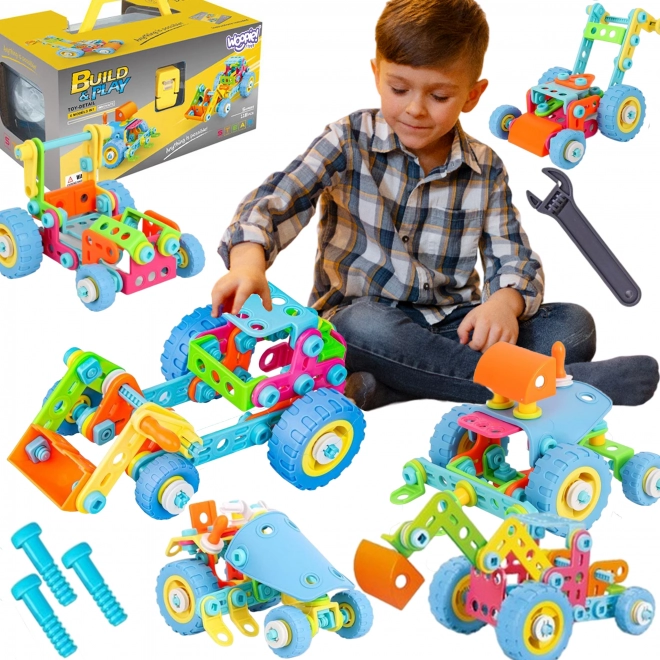 Konstruktionsset Fahrzeuge für Kinder 6v1