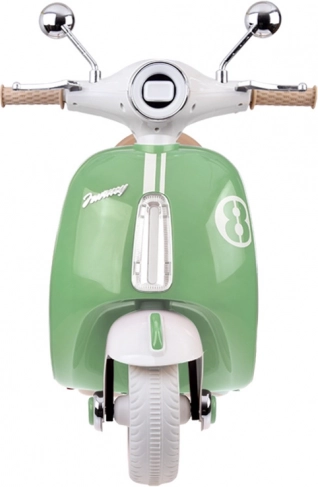 Klassischer elektrischer Kinderscooter orange – Grün