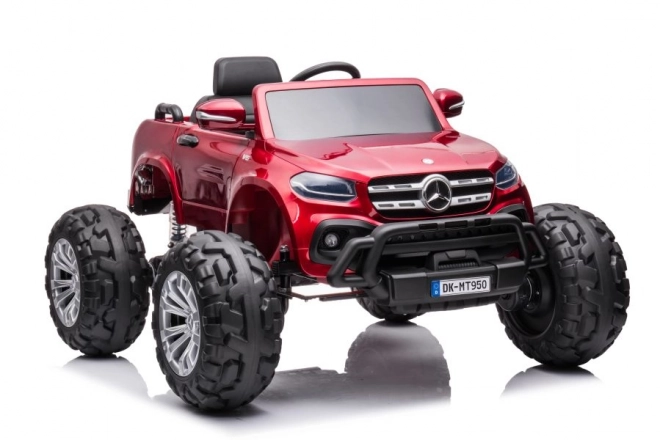 Elektrisches Auto Mercedes 4x4 Rot Lackiert