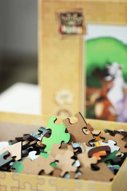 Holzpuzzle Huhn im Urlaub