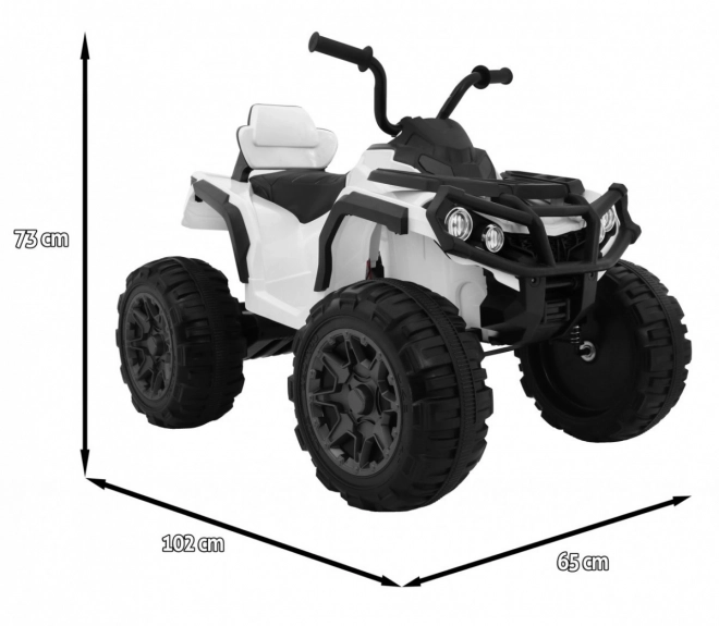 Quad ATV 2,4 GHz auf Batterie für Kinder Weiß + Fernbedienung + EVA Räder + MP3 Radio + Kostenloses Starten