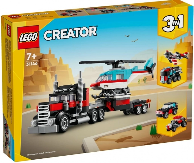 Creator 3-in-1 – Lkw mit Plattform und Hubschrauber