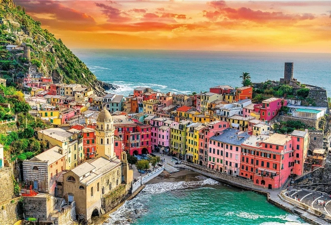 Romantischer Sonnenuntergang in Vernazza Puzzle 1500 Teile