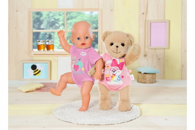 BABY born Kuschelbär im rosa Outfit