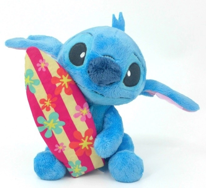 Disney Lilo & Stitch - Kuscheltier Stitch mit Surfbrett 25 cm