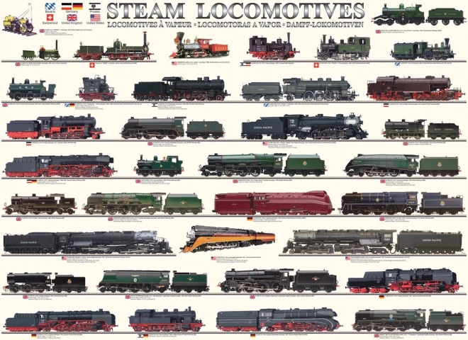 EUROGRAPHICS Puzzle Dampflokomotiven 1000 Teile