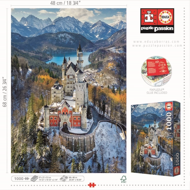 Educa Puzzle Neuschwanstein Schloss Aus Der Luft 1000 Teile