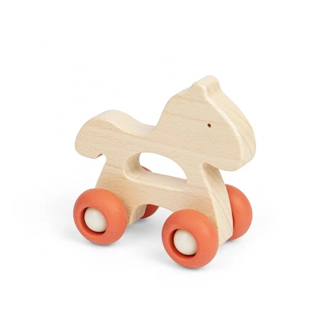 Bigjigs Holzspielzeugtier auf Rädern