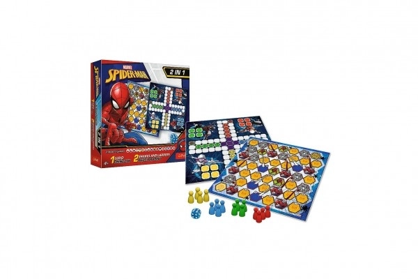 Spielesammlung 2-in-1 Mensch ärgere dich nicht und Schlangen und Leitern Spider-Man