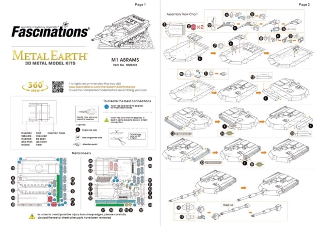 Metal Earth 3D Puzzle Panzer M1 Abrams