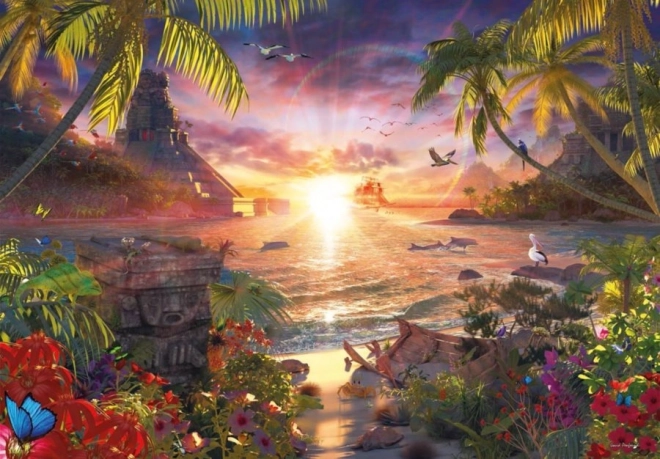 Ravensburger Puzzle Sonnenuntergang im Paradies 18000 Teile