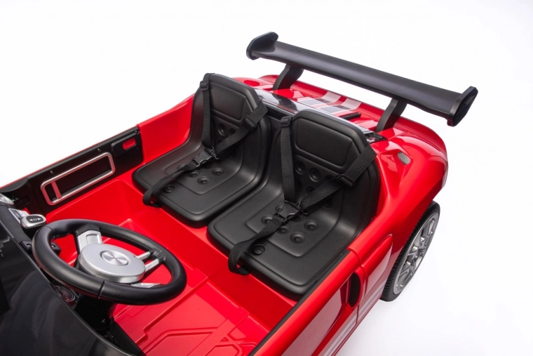 Zweisitziger Kunstledersitz mit Gurten