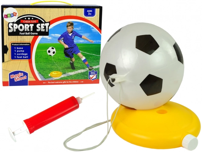 Fußballset mit Ball am Seil und Pumpe