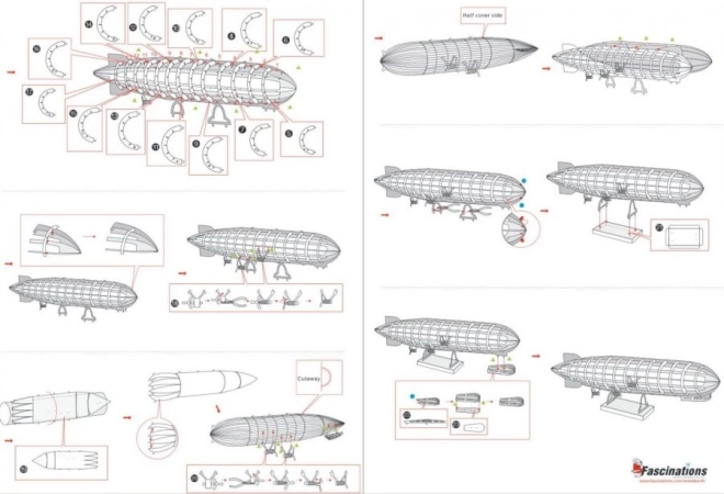 3D Puzzle Luftschiff Graf Zeppelin - Silber Edition