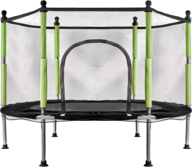 Garten-Trampolin für Kinder mit Netz grün 140 cm