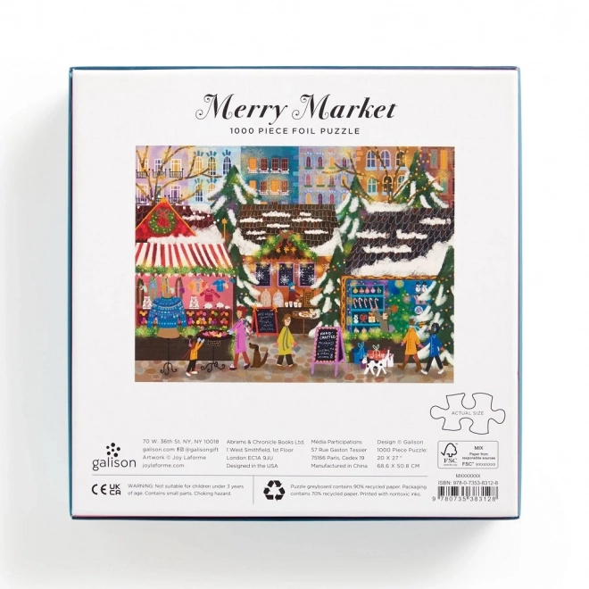 Galison Weihnachtsmarkt Puzzle 1000 Teile