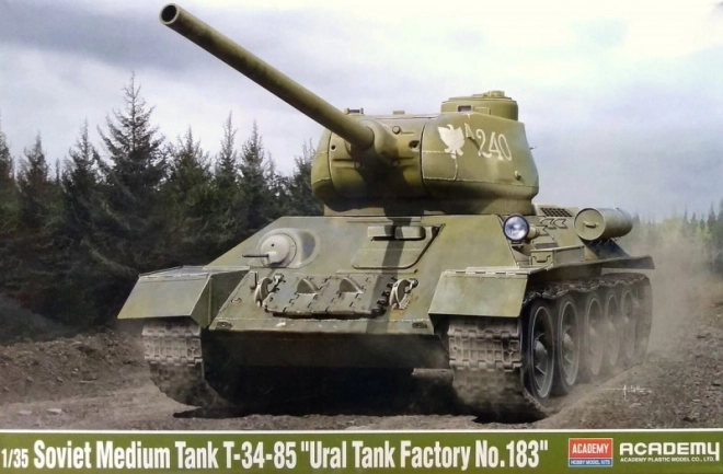 Plastikmodell T-34/85 Ural Panzerfabrik Nr. 183 CZ