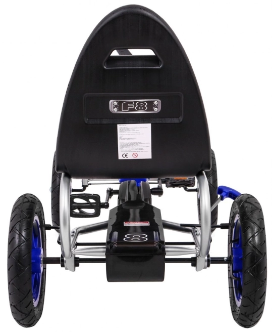 Gokart Full Ahead AIR mit Pedalen für Kinder ab 3 Jahren Blau + Sitzverstellung + Aufblasbare Räder + Handbremse