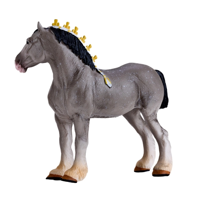 Mojo Shire Pferd Grau Gescheckt