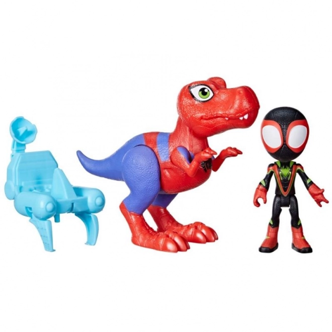 Spider-Man Spidey und Seine Fantastischen Freunde Figur mit Dinosaurier und Zubehör