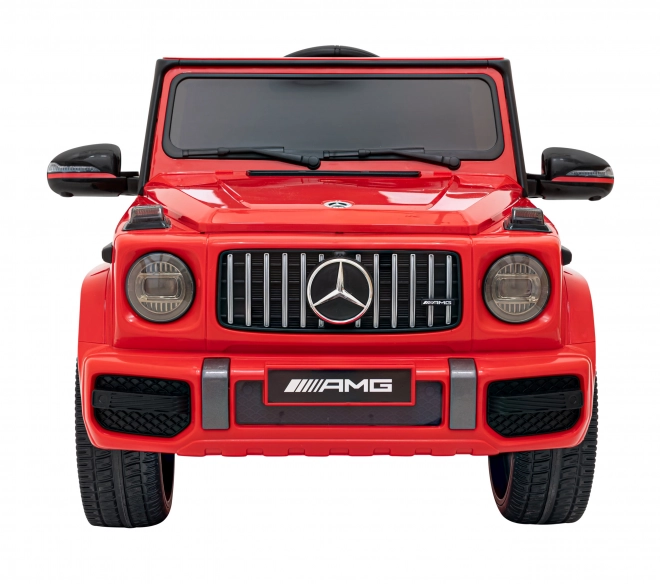 Mercedes AMG G63 für Kinder Rot + Fernbedienung + MP3 LED + Langsamer Start + EVA + Gurte