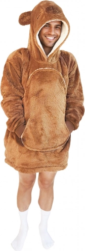 Wärmende Hoodie-Decke mit Kapuze Kapybara COZY NOXXIEZ für Teenager und Erwachsene