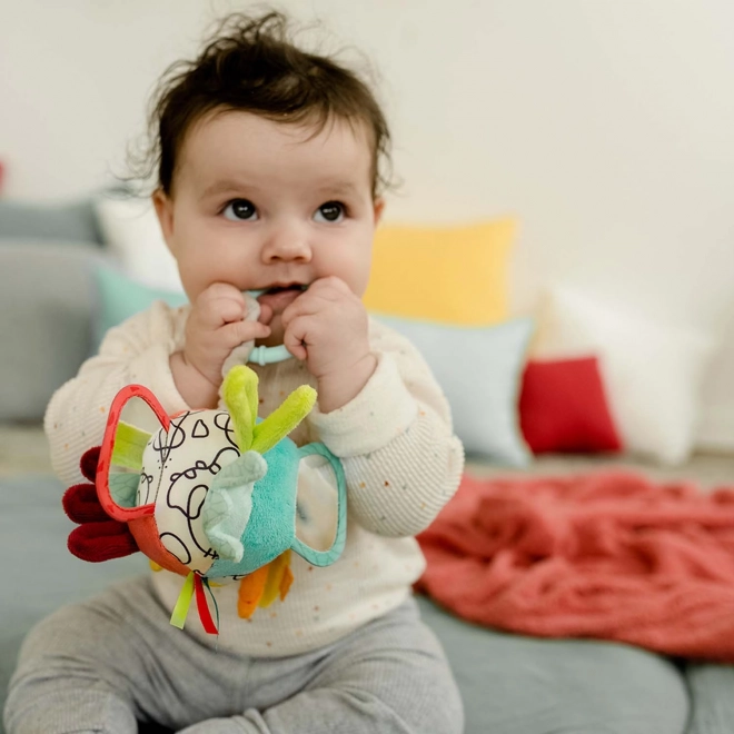 Bunter Lernball mit Rassel für Babys