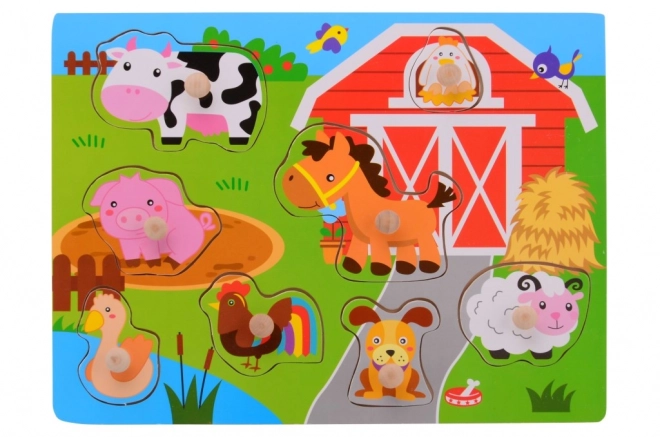 Holzpuzzle für Kinder mit Griff