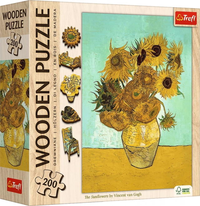 Holzpuzzle 200 Teile Sonnenblumen Van Gogh