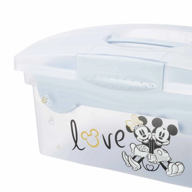 Reisebox mit Fach für Spielzeug, Medikamente und Kosmetik - Mickey, Rauchblau