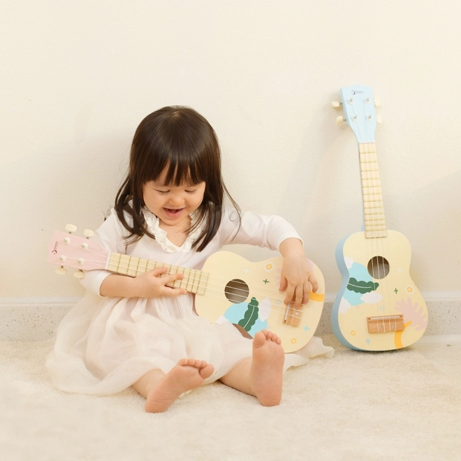 Klassisches Welt Holz-Ukulele für Kinder Blau