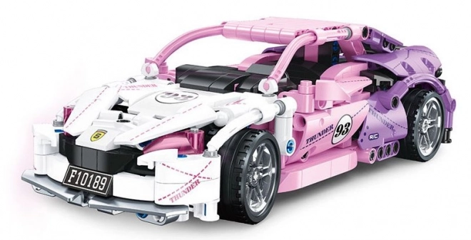 Rosa sportwagen Bausteine Set