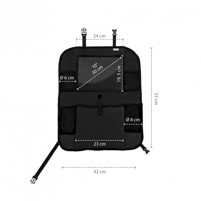 Organiser mit Tablettentasche, Schwarz