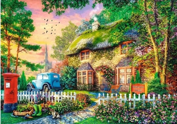 Premium Plus Qualität Puzzle 1000 Teile Stoney Lane Cottage