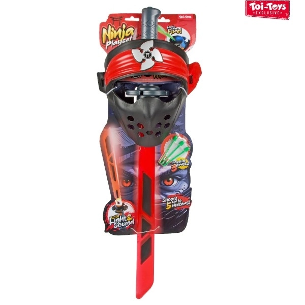 Ninja-Set Schwert + Maske + Pfeile mit Ton und Licht